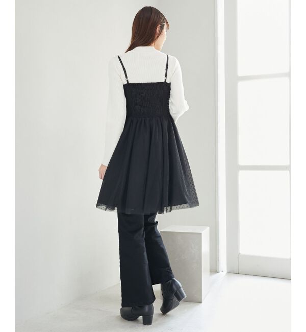 MAJESTICLEGON「フロントギャザーチュールビスチェ」|キャミソール|