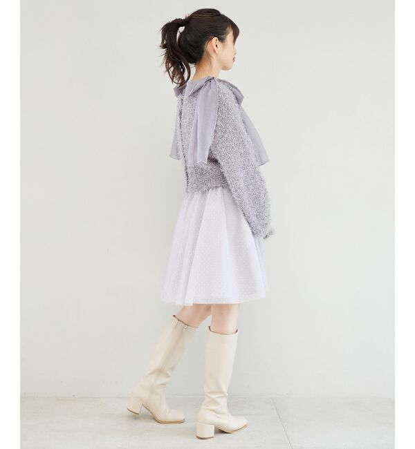 MAJESTICLEGON「フロントギャザーチュールビスチェ」|キャミソール|