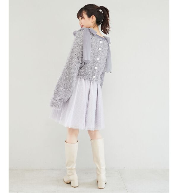 MAJESTICLEGON「フロントギャザーチュールビスチェ」|キャミソール|