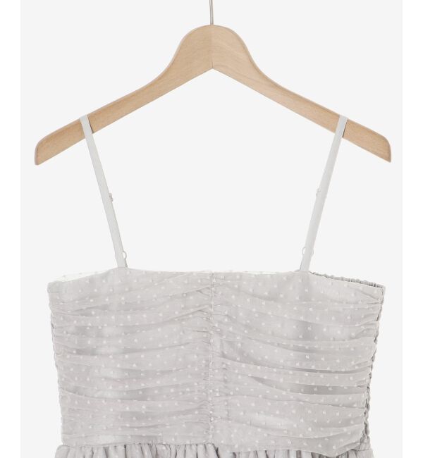 MAJESTICLEGON「フロントギャザーチュールビスチェ」|キャミソール|