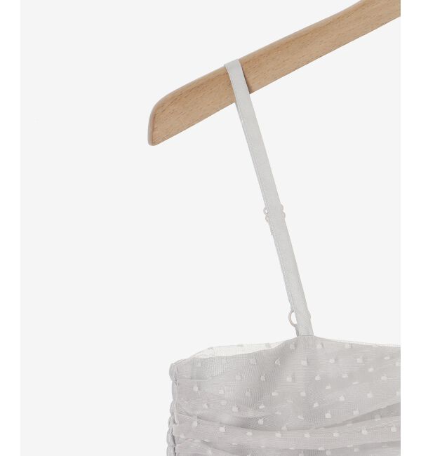 MAJESTICLEGON「フロントギャザーチュールビスチェ」|キャミソール|