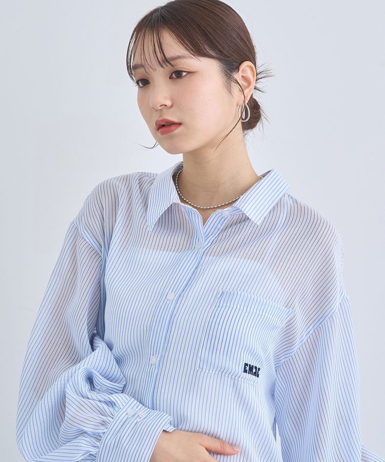 earth music&ecology「バックレースアップシャツ」|シャツ・ブラウス|