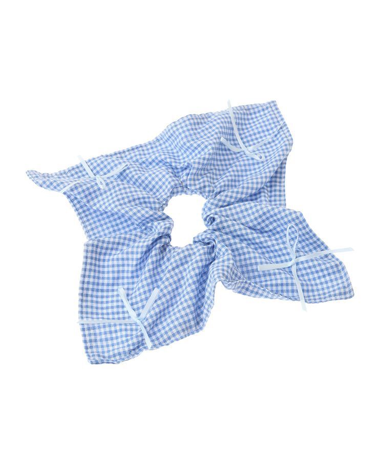 earth music&ecology「ミニリボン付きギンガムスクエアシュシュ」|その他|