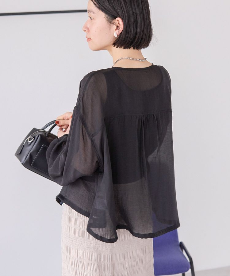 AMERICAN HOLIC「ノーカラーシアーZIPブルゾン」|その他|