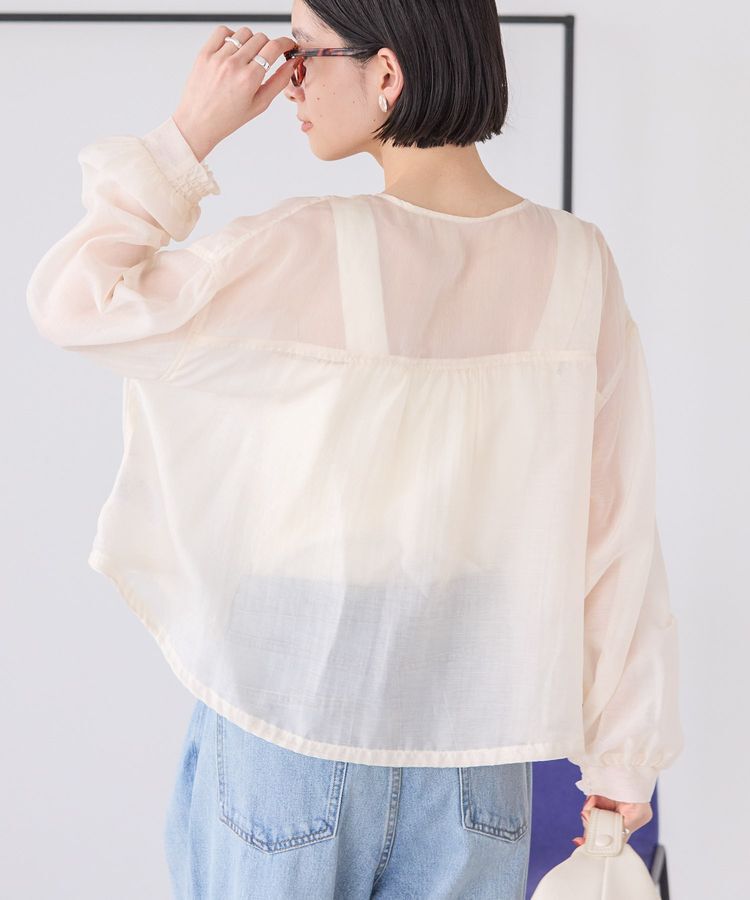 AMERICAN HOLIC「ノーカラーシアーZIPブルゾン」|その他|