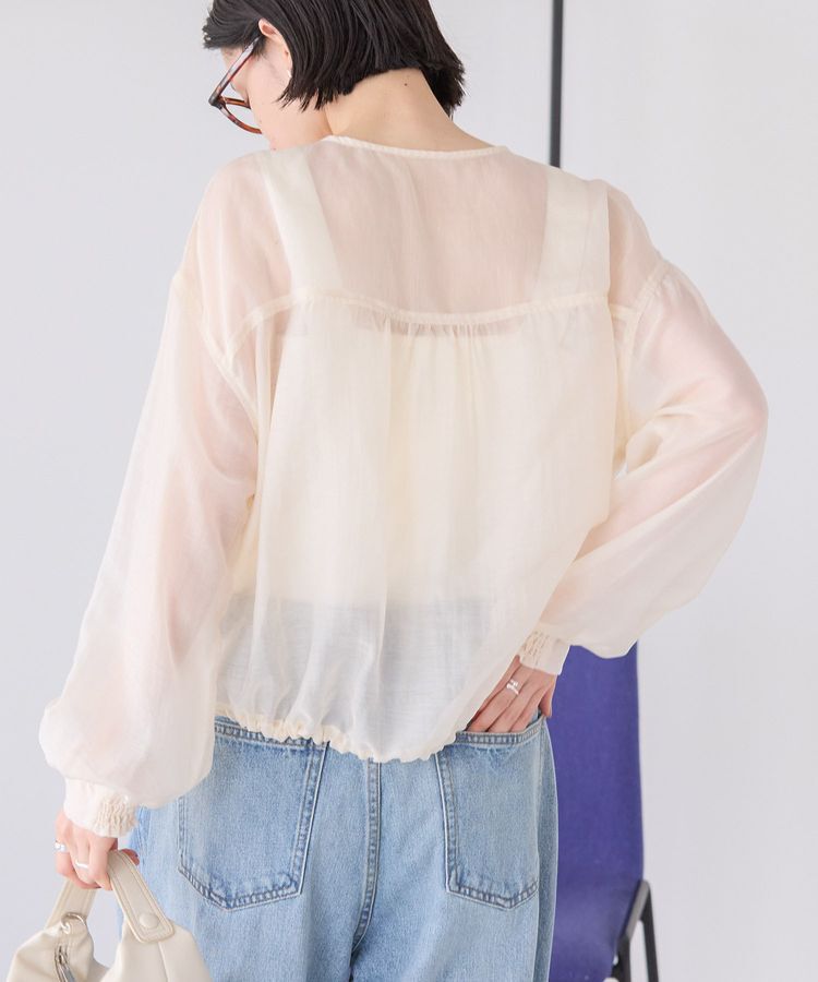 AMERICAN HOLIC「ノーカラーシアーZIPブルゾン」|その他|