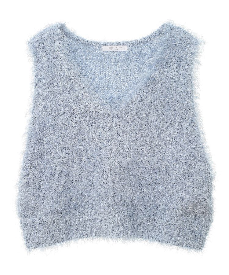 Green Parks「Vネックフサフサベスト」|ベスト・ジレ|