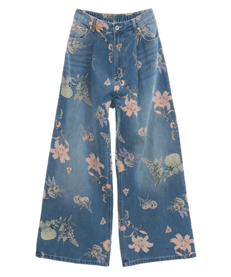 Green Parks「・SUGAR SPOON フラワーptデニムワイドパンツ」|その他|