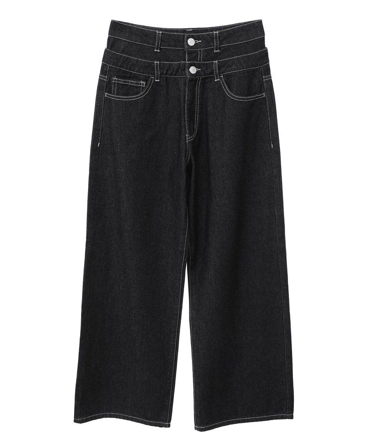 Green Parks「・ELENCARE DUE Wウエストデニムパンツ」|デニム|