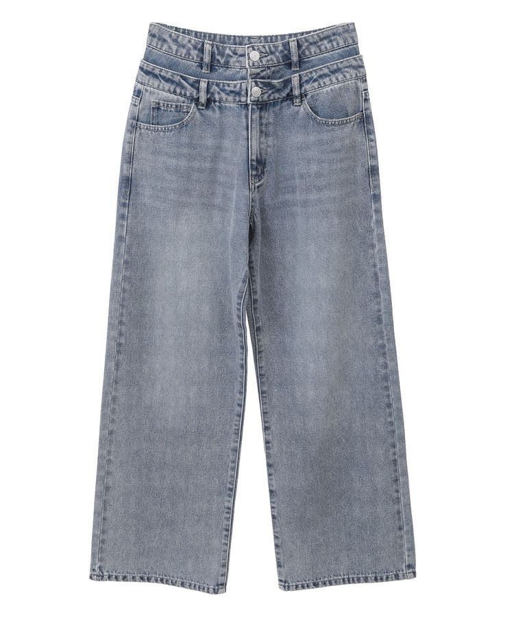 Green Parks「・ELENCARE DUE Wウエストデニムパンツ」|デニム|