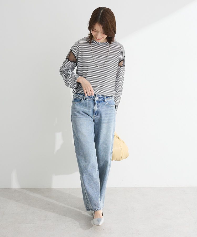 Green Parks「・ELENCARE DUE Wウエストデニムパンツ」|デニム|