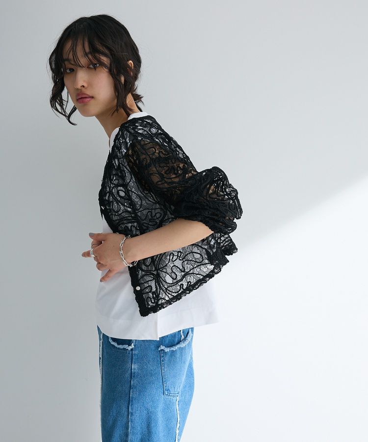 Green Parks「・ELENCARE DUE 2wayコードレースカーデ」|カーディガン|