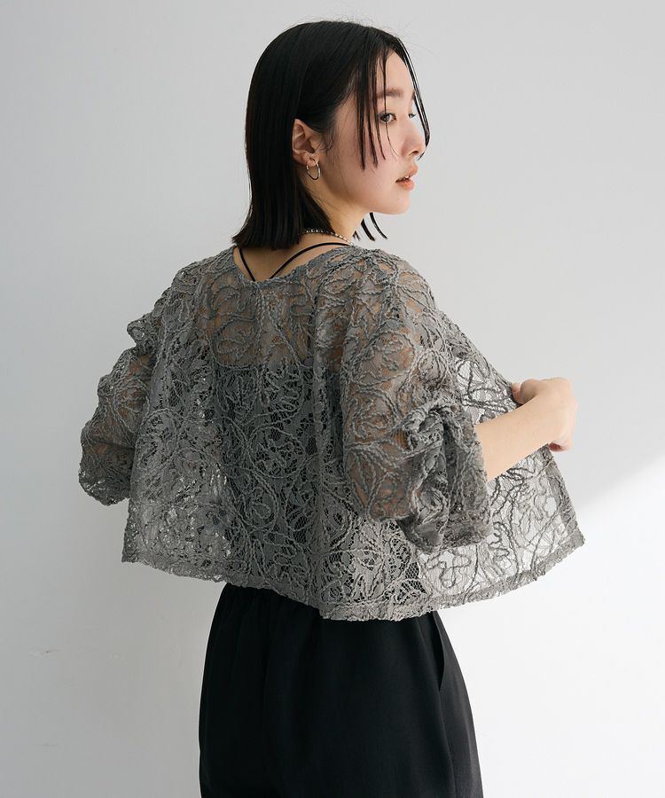 Green Parks「・ELENCARE DUE 2wayコードレースカーデ」|カーディガン|