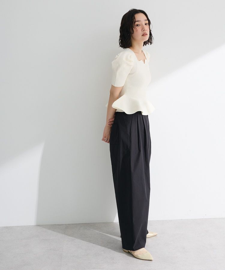 Green Parks「・swing by ハートネックペプラムニット」|ニット・セーター|