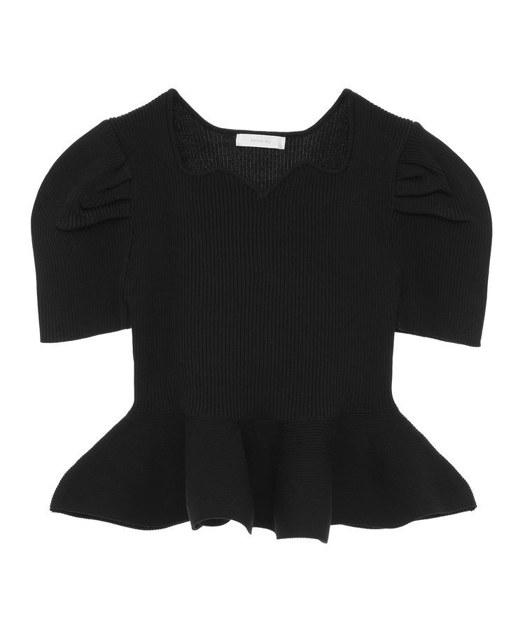 Green Parks「・swing by ハートネックペプラムニット」|ニット・セーター|