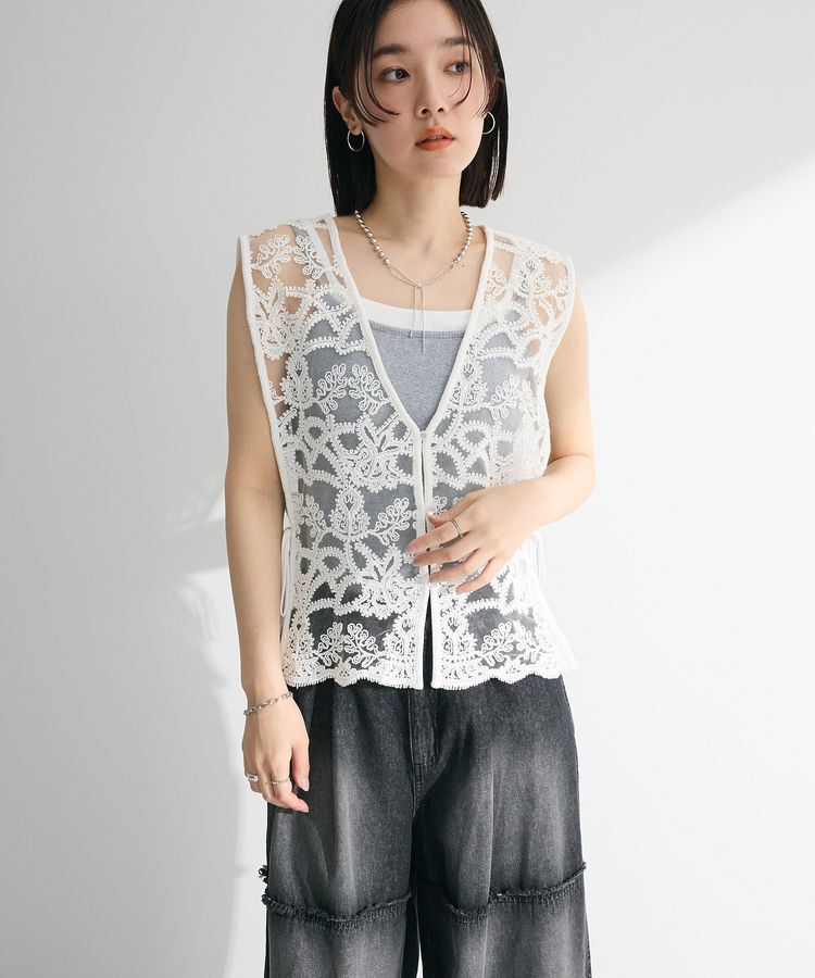 Green Parks「・ELENCARE DUE 2wayレースベスト」|ベスト・ジレ|