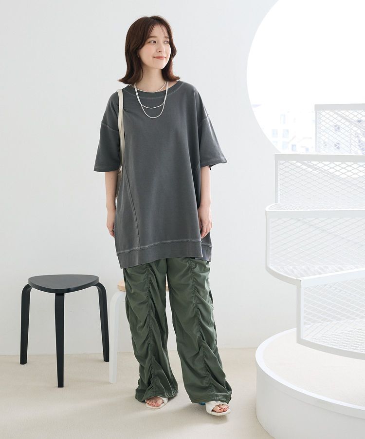 armonia「ピグメント裏毛切りっぱなしチュニック」|チュニック|