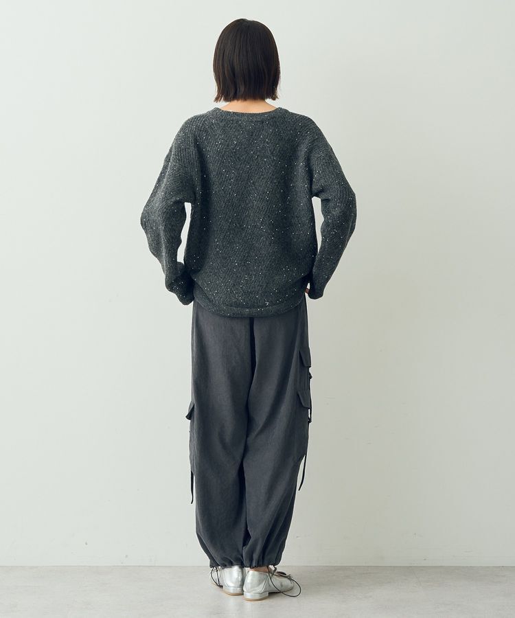 YECCA VECCA「ダイヤ柄スパンコールニット」|ニット・セーター|