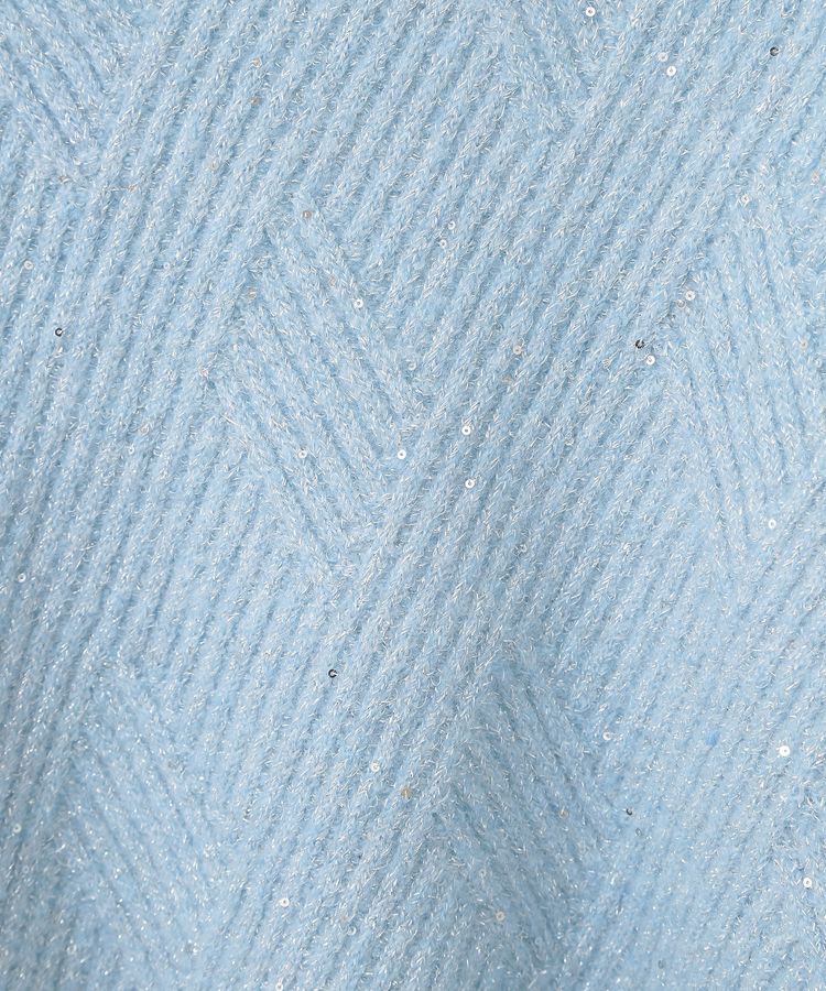 YECCA VECCA「ダイヤ柄スパンコールニット」|ニット・セーター|