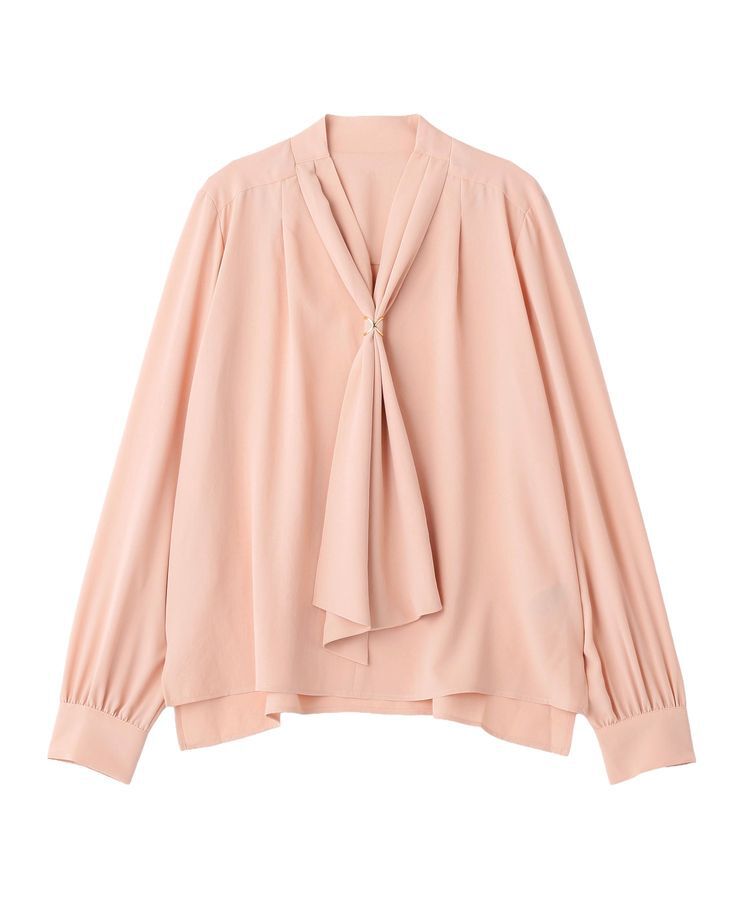 YECCA VECCA「スカーフリング付きボウタイブラウス」|シャツ・ブラウス|Pink
