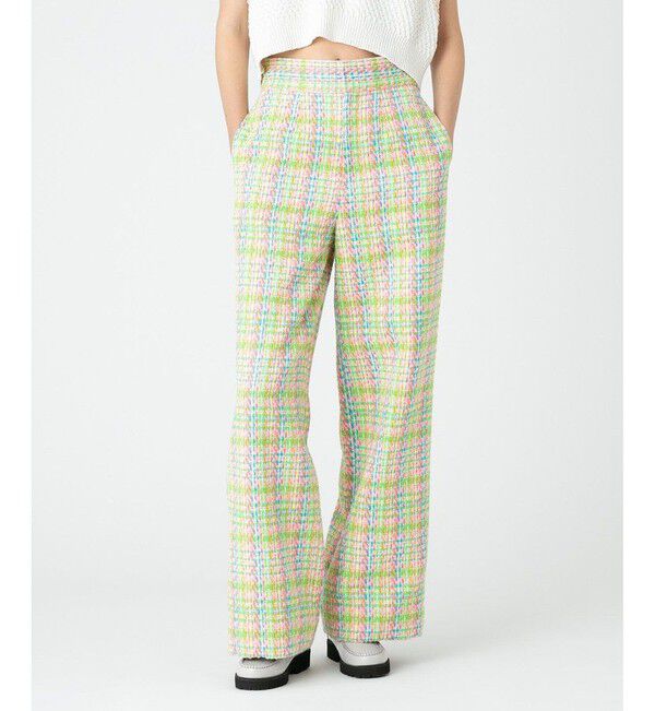 LOULOU WILLOUGHBY「【LOULOU WILLOUGHBY】NEONツイードワイドパンツ」|その他|