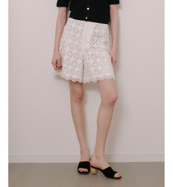 LOULOU WILLOUGHBY「【LOULOU WILLOUGHBY】サークルケミカルバミューダパンツ」|その他|ホワイト