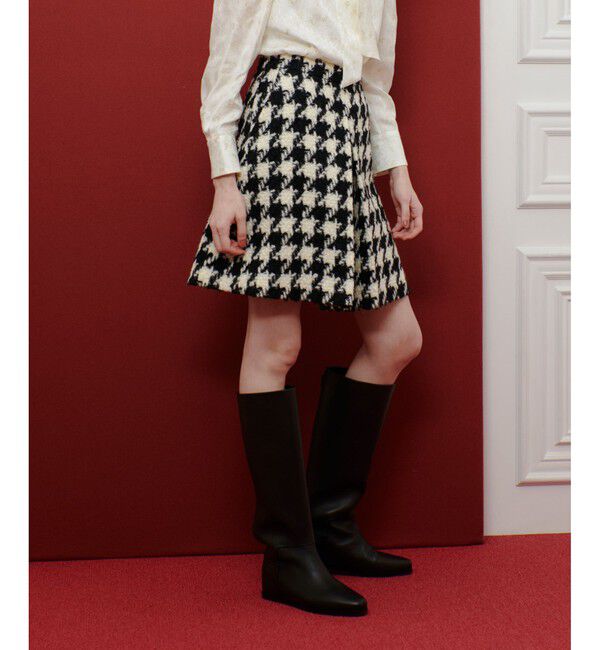 LOULOU WILLOUGHBY「【LOULOU WILLOUGHBY】ロービング千鳥タックミニスカート」|スカート|