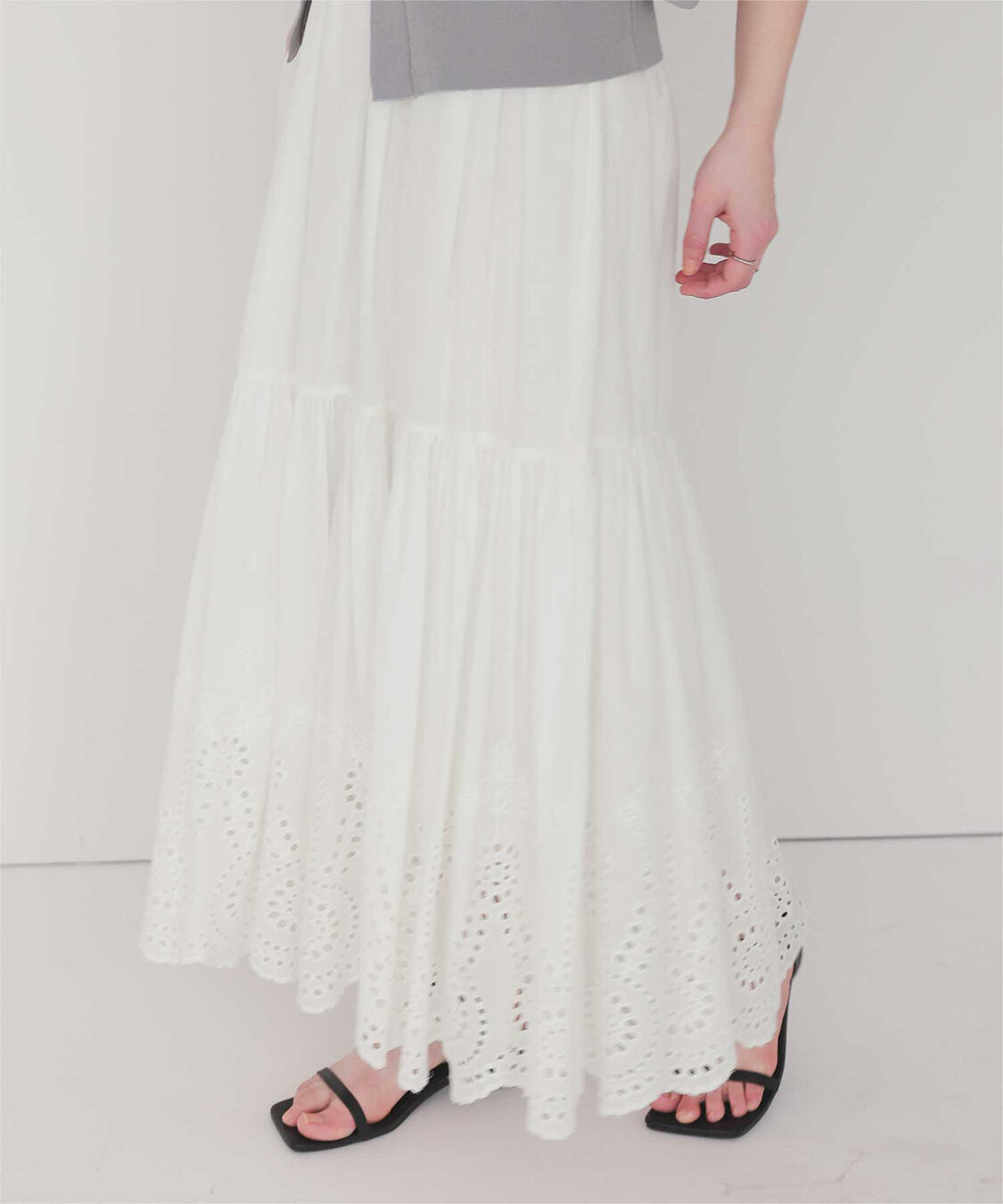 titivate「刺繍レースギャザースカート」|スカート|