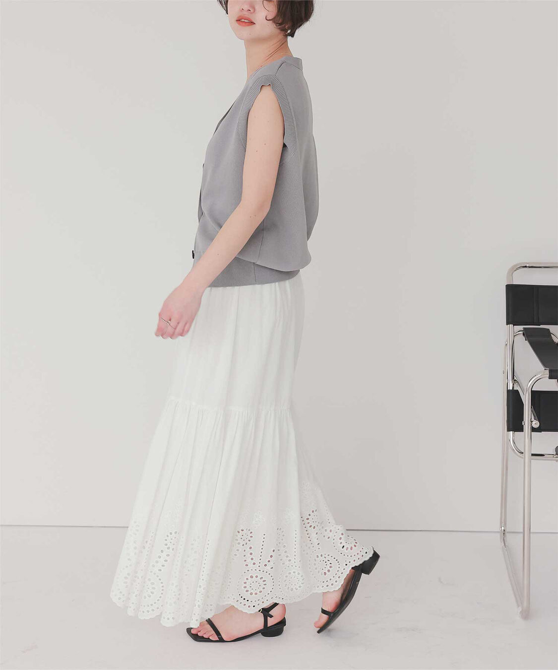 titivate「刺繍レースギャザースカート」|スカート|