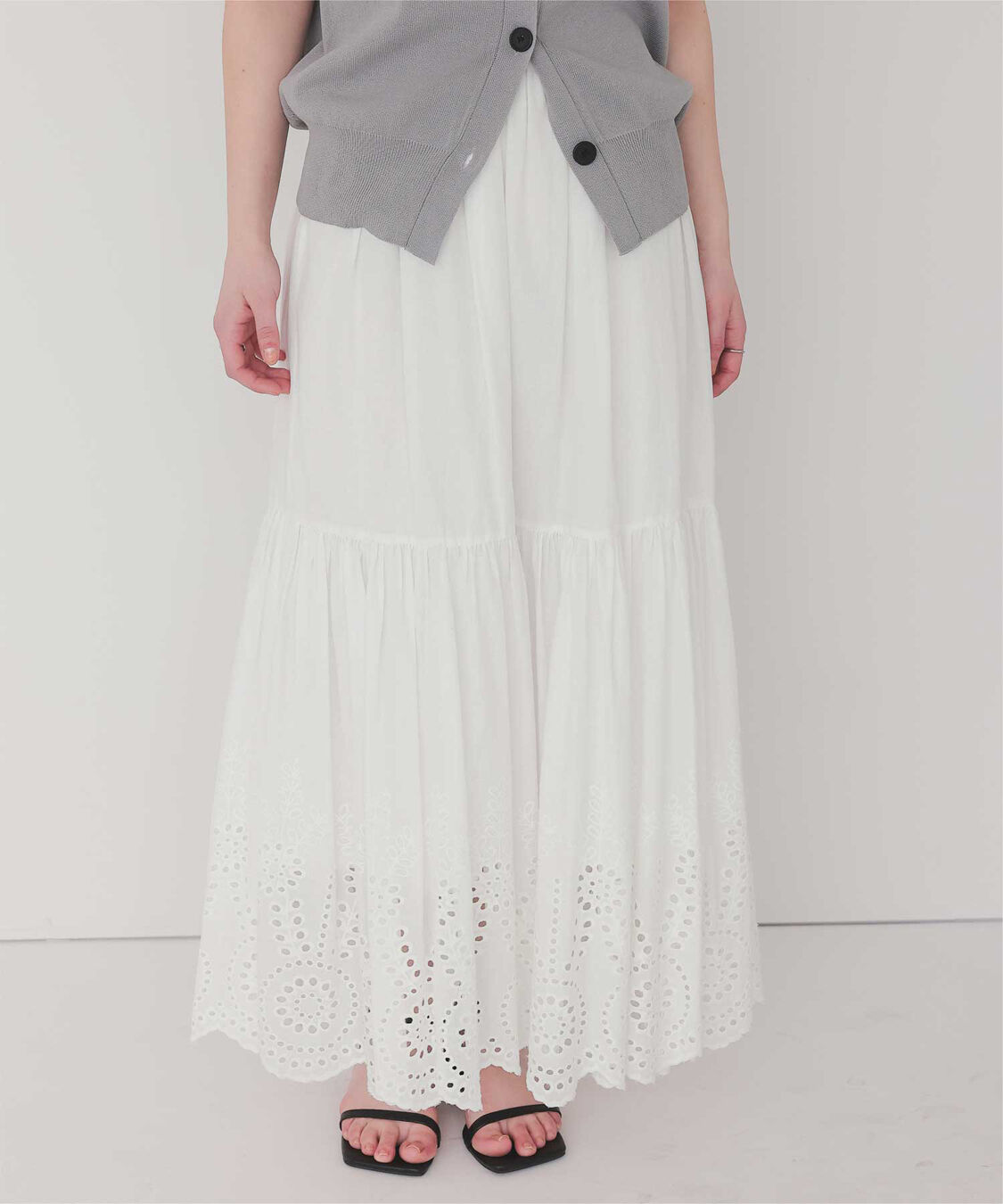 titivate「刺繍レースギャザースカート」|スカート|