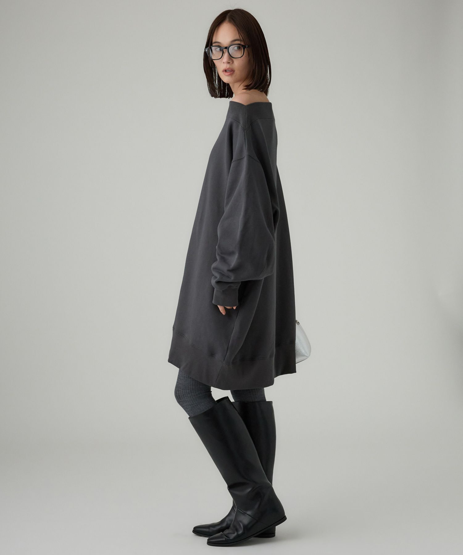 BABYLONE「オフショルスウェットミニワンピ」|ワンピース|