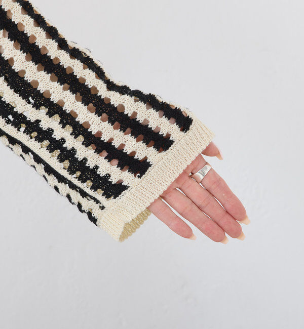  「ジャガードストライプ襟付きカーディガン」|カーディガン|