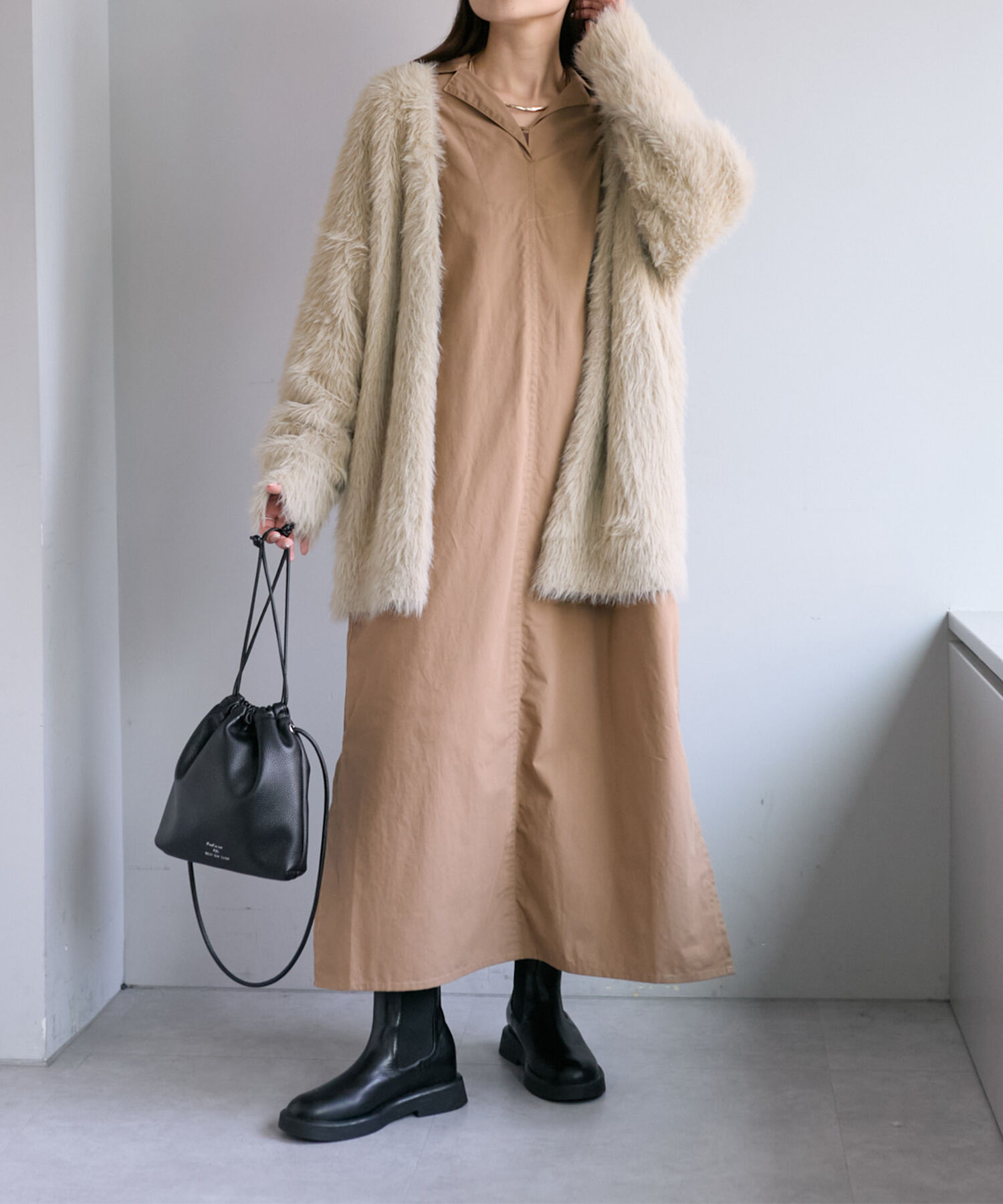  「高密度コットンワンピース」|ワンピース|