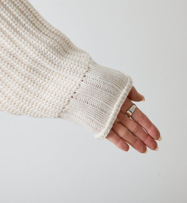  「アーチ柄編みニットプルオーバー」|ニット・セーター|