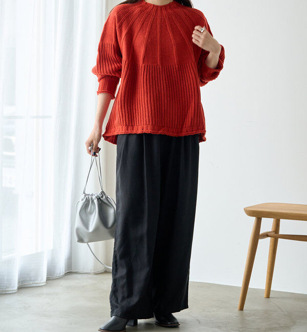  「アーチ柄編みニットプルオーバー」|ニット・セーター|