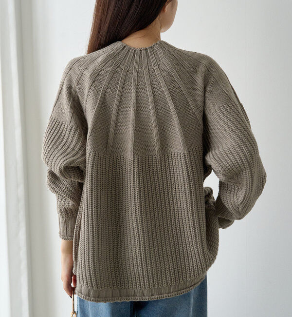  「アーチ柄編みニットプルオーバー」|ニット・セーター|