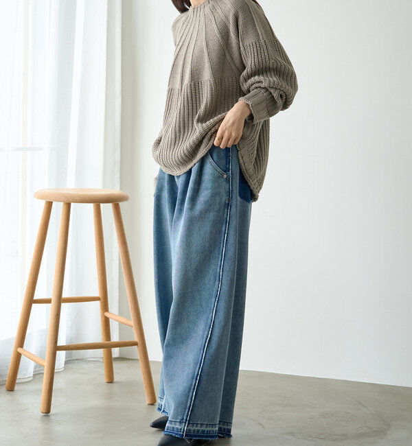  「アーチ柄編みニットプルオーバー」|ニット・セーター|