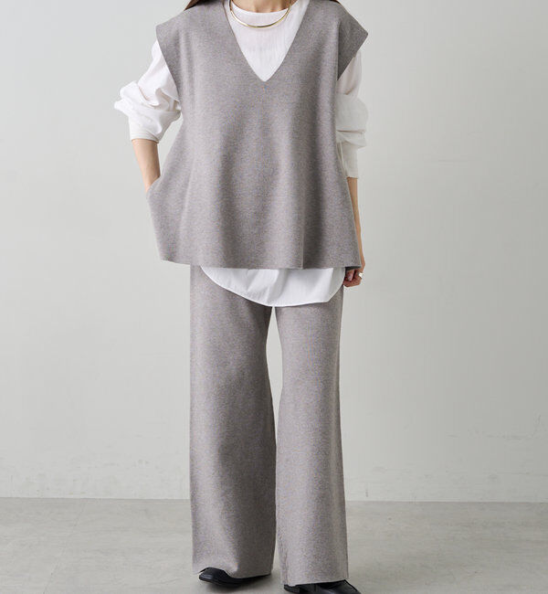  「ミラノリブニットベスト」|ニット・セーター|