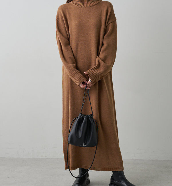  「【手洗いOK】ハンドウォッシャブルニットワンピース」|ワンピース|