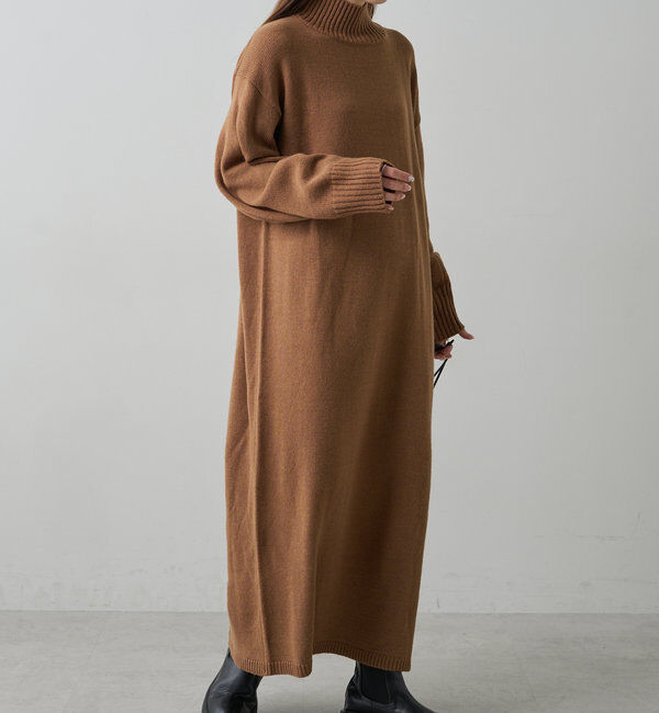  「【手洗いOK】ハンドウォッシャブルニットワンピース」|ワンピース|