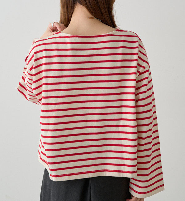  「ボーダーショートカットソー」|プルオーバー|