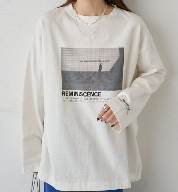  「フォトプリントロングスリーブカットソー」|プルオーバー|