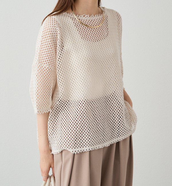  「【リバイバル】ハーフスリーブメッシュプルオーバー」|プルオーバー|