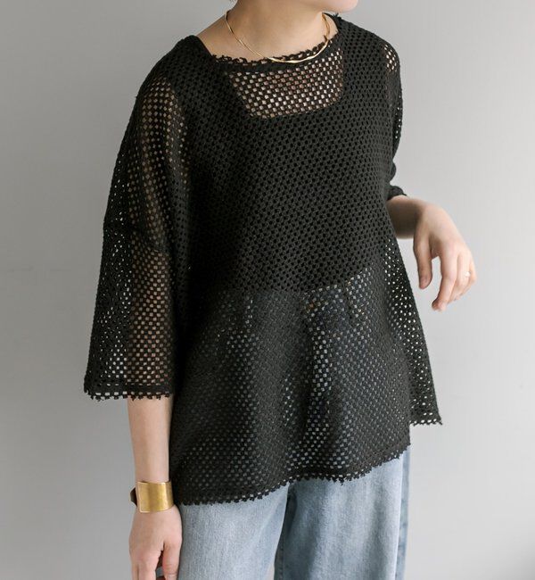  「【リバイバル】ハーフスリーブメッシュプルオーバー」|プルオーバー|