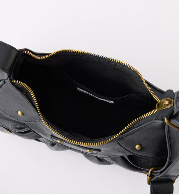  「スタッズ付きシャーリングホーボーバッグ」|ショルダー・メッセンジャー|