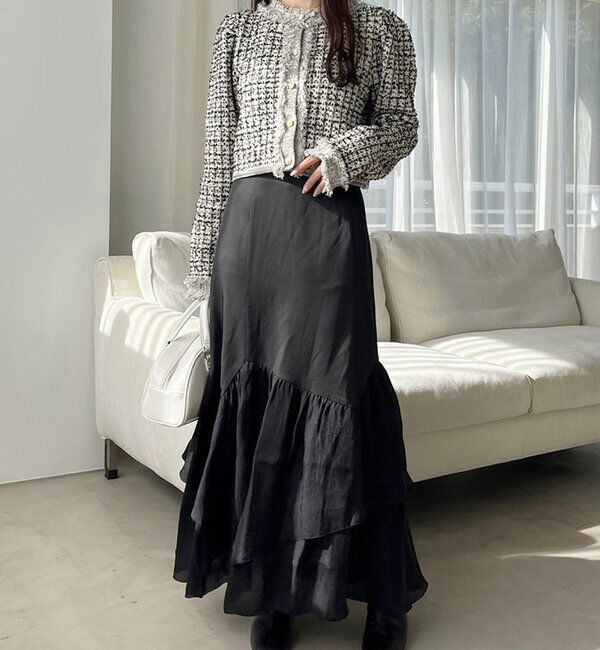  「【美シルエット】イレヘムロングスカート」|スカート|