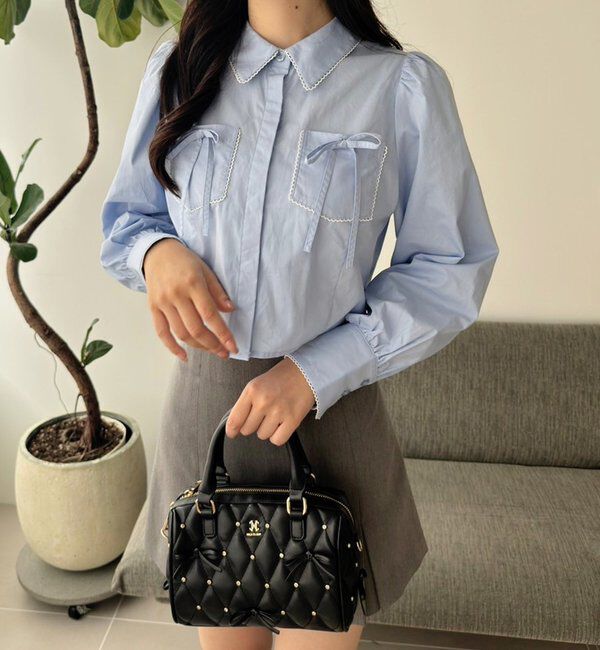  「【リバイバル】リボンビジューボストンバッグ」|ショルダー・メッセンジャー|