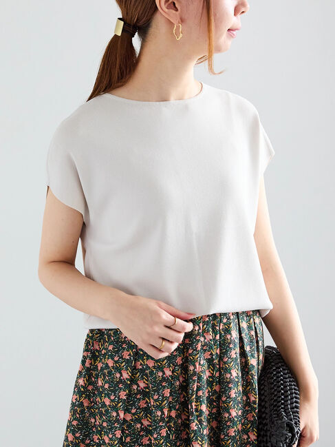 Te chichi「フレンチスリーブニット」|ニット・セーター|グレー