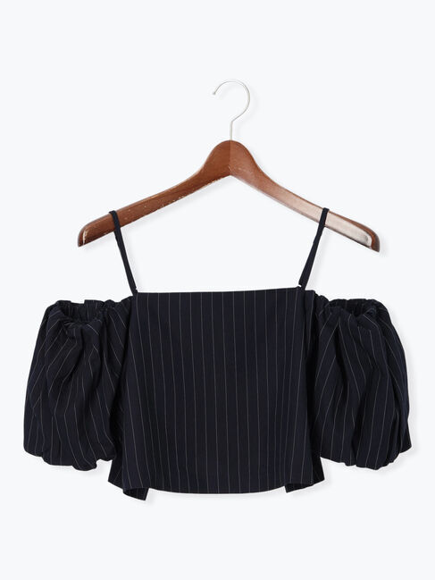 Te chichi「ピンストライプ2WAYオフショルダーキャミブラウス（セットアップ可）」|シャツ・ブラウス|