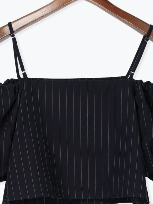 Te chichi「ピンストライプ2WAYオフショルダーキャミブラウス（セットアップ可）」|シャツ・ブラウス|
